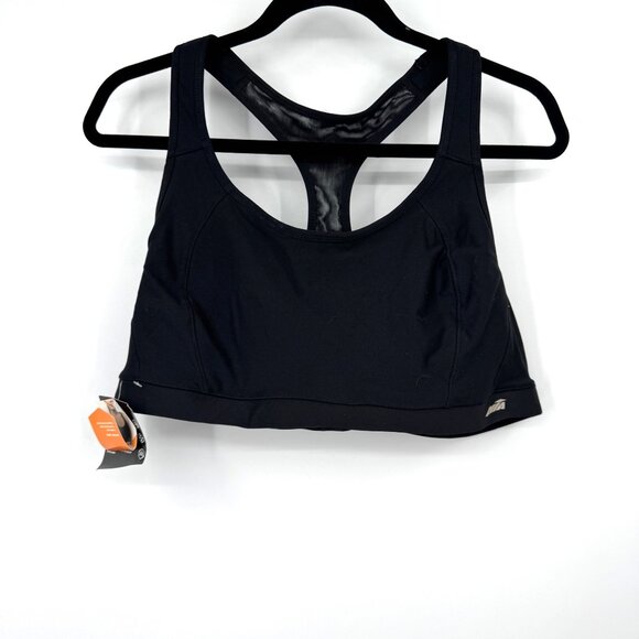 Avia Moisture-Wicking Black Sports Bra XXXL Double Layer With Comfort Elastic Ba - Picture 1 of 7